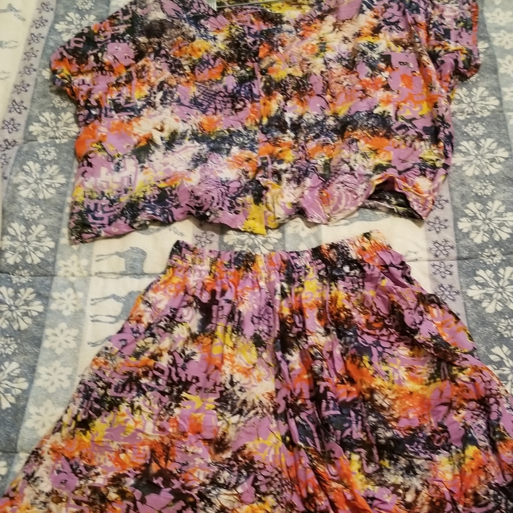 Batik shorts and top